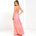Miniatyrbilde 1 av 6: Multiple Wear Rope Cross Backless Sexy Bandasje One-Piece Dress Steam Dress Pink Pink L