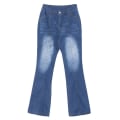 Miniatyrbilde 4 av 9: Kvinners lav vekst Flare Jeans Stretchy Jeans Bell Bottoms mørkeblå Mörkblå L