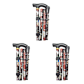 Miniatyrbillede 5 af 5: 1/2/3 foldestang Justerbar 5-sektions håndcampingstang sort 84-93 cm Black 84-93cm 3Set
