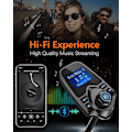 Pikkukuva 4 / 5: Langaton auton Bluetooth FM-lähetin radiosovitin autosarja 1,44 tuuman näytöllä tukee kaikkia älypuhelimien audiosoittimia TF/SD-korttia ja USB-autolaturia