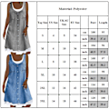 Miniatyrbillede 3 af 3: Kvinders Fake Denim Solid Casual Løs linned ididress lysegrå light grey M