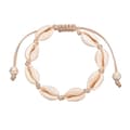 Justerbart Armband med vita snäckor - white