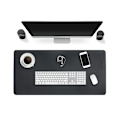 Miniatyrbillede 1 af 2: Sort Skrivebordsunderlag 80x40cm Læderlook Sort black