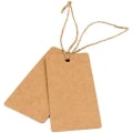 Miniatyrbilde 4 av 7: Kraftpapiretiketter 9x5cm rektangulære gavelapper, 100 stk og Wei?