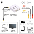 Miniatyrbilde 4 av 5: RCA AV til HDMI-konverterer / adapter 1080P Universal Svart Black