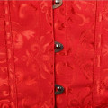 Miniatyrbilde 3 av 4: Jacquard vest shapewear, stroppeløs korsett Rød Red XXXXL