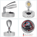 Miniatyrbillede 5 af 6: 2 LED spotlights 3W 12V med strømbrytere