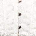Miniatyrbild 3 av 4: Jacquardväst shapewear, axelbandslös korsett White White S