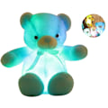 Miniatyrbilde 3 av 6: Lysende LED Fargerike Bamse Nattlys Lysende Glød Glødende Teddy Bear Kosedyr Plysj Leke Barn Kvinner