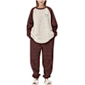 Miniatyrbild 1 av 6: Dam Fluffy Pyjamas Set Fleecetröja byxor Lös plysch