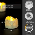 Miniatyrbilde 2 av 5: Flammeløse telys med timer, 12 pakker små b