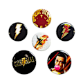 Miniatyrbild 1 av 2: Shazam-pins i 6-pack för att dekorera kläder och väskor multifärg