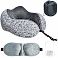Miniatyrbild 1 av 4: Lyxig Memory Foam Resekudde-Set grå