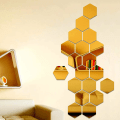 Miniatyrbild 2 av 4: Lyxiga Självhäftande Spegeldekorationer Guld