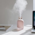 Miniatyrbild 2 av 3: Kanin-Luftfuktare: Söt Design, Färgglad Nattlampa, USB-drift Vit