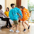 Miniatyrbild 8 av 9: Uppblåsbara Bubbelbollar 2-pack - Säker Vildlek multifärg