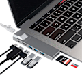 Miniatyrbild 3 av 3: Multifunktionell MacBook-docka: HDMI, USB-C, Ethernet & mer! grå