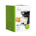 Miniatyrbild 9 av 9: Kompakt Kaffebryggare 450W: 2 Porslinsmuggar & Modern Design Svart
