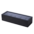 Miniatyrbild 2 av 3: Elegant klockbox i lackat trä för fem klockor Svart