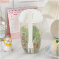 Miniatyrbild 4 av 8: Smart Matlåda med Såsbehållare & Gaffel - Perfekt för Lunch Vit