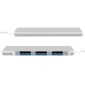 Miniatyrbild 3 av 4: USB-C-hubb: 4 portar, snabb överföring, kompakt design Silver