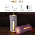 Miniatyrbild 2 av 4: Color Cup Luftfuktare: USB, 230ml, Ljuseffekter, Anti-halk Rosa