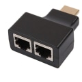 Miniatyrbild 2 av 4: HDMI-förlängning 30m: 1080p, 2x Adaptrar, RJ45 Cat 5e/6 Svart