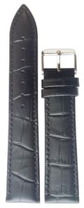 Läderband kroko 12/14/16/18/20/22/24/26 mm Black 20 mm