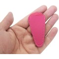 Miniatyrbillede 4 af 5: Sakseskede Sikkerhed Læder Saksebeskyttelse Læder Sakseskede Broderi Sakseskede Til Saksbeskyttelse(4stk, Grå+pink)