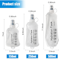 Miniatyrbilde 2 av 6: 250ML Myk Flask, TPU Foldbar Løpehydreringsflaske, Myk Sammenleggbar Vannflaske for Hydreringspakke Sykling Maraton Løping Fotturer, Hvit White 250ml