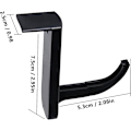 Miniatyrbillede 5 af 5: Hovedtelefon Headset Hanger Monitor Nd Holder Headset Stick-on Krog(4stk, Sort)