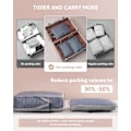 Miniatyrbillede 3 af 8: Kompressionspakkekuber til kufferter, 3 stk. Udvidelig kuffertarrangør, letvægts rejsearrangør, pakkeposer, opbevaringsposer, rejse Gray XL, L