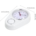 Miniatyrbillede 7 af 8: Væg Ur Køkken Timer, 60 Minutters Visuel Nedtællingstimer, Lydløs Drift, Nem at Læse, Retro Køkken Væg Ur, Visuel Timer, Hjem Køkken T White