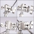 Miniatyrbilde 4 av 7: Multifunksjonell kraftig grephode svingbart hodeholder grep klemme monteringsadapter for lysstativ, forlengelsesbomarm og annet fotografisk utstyr Clamp