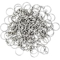 Miniatyrbillede 4 af 5: 100 stk. nøglering nøglekæde sølv split nøgleringe i metal med åbne springringe og ledkæde til håndværk Diy smykker nøglering fremstilling 25 mm diameter
