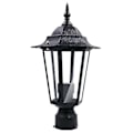 Miniatyrbillede 1 af 5: Post Pole Light Udendørs Have Terrasse Indkørsel Gård Lanterne Lampe Sort Top