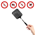 Miniatyrbild 5 av 5: Utdragbara flugsmällor 2-pack, starkt flexibelt manuellt smällset, manuell flugsmälla skadedjursbekämpning för inomhus och utomhusbruk mot myggor, getingar, insekter (svart)