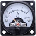 AC Rund Analog Panelmätare 0-3A Mätning Amperemeter Svart