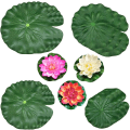Miniatyrbilde 1 av 3: 15 stk. kunstig vannlilje, kunstig lotusblader, kunstig lotusblomst, flytende lotusblomst, flytende vannlilje, flytende lotusblomst, kunstig F
