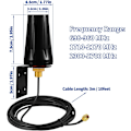 Miniatyrbillede 3 af 8: Udendørs 4G LTE-antenne vægmontering vandtæt SMA-han 5dBi antenne kompatibel med Vodafone EE O2 Tre 4G LTE-router gateway modem router gateway Tra Nope