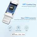 Miniatyrbild 3 av 8: iPhone snabbladdningskabel 3-pack 2M USB C till Lightning-kabel [MFi-certifierad] Ny iPhone-kabel kompatibel med iPhone14 13 12 11 Pro Max X XS XR,iPad P