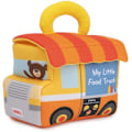 Pikkukuva 4 / 8: Baby Play Soft Collection, My Little Food Truck 5-osainen pehmolelusetti, jossa rätinä, piipittäjä ja rypistysääni lelut, aistipeli vauvoille, 7,5u2 Food Truck