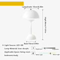 Miniatyrbillede 6 af 6: Moderne Blomsterpot Ledningsfri Bordlampe, Ledningsfri Mid Century Lampe, Sød Batteri Svampe Bordlampe, Lille Lampe til Natbord, Dæmpbar Touch Soveværelse La Gray