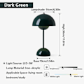 Miniatyrbillede 6 af 6: Moderne Blomsterpot Ledningsfri Bordlampe, Ledningsfri Mid Century Lampe, Sød Batteri Svampe Bordlampe, Lille Lampe til Natbord, Dæmpbar Touch Soveværelse La Green