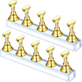 Miniatyrbild 1 av 5: (guld) 2 st akryl nageldisplay set fingertopp övningsställ magnetisk nagelövningsställ diy falska naglar konst nagelkonst