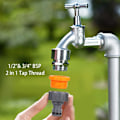 Miniatyrbillede 7 af 7: 4-pakke slangekoblingssæt i plast, rørsamlingskoblingssæt, 1/2\" slangeendeadapter, vandstopkobling, 1/2\"&3/4\" 2 i 1 hane-adapter, et Multisize Connector Suit