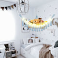 Miniatyrbilde 3 av 8: Dyrehage med LED-lys, leketøyhage for oppbevaring av utstoppede dyr for barneromsdekor, hjørne for utstoppede dyr, babyblå Baby Blue Large(Package of 1)