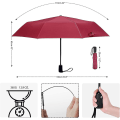 Miniatyrbillede 4 af 5: Paraply Foldbar Paraply Stormproof Op Til 140 Km/t, Vindtæt Storm Foldbar Paraply, Automatisk Åben-Luk Foldbar Paraply, Kompakt Foldbar Rejse G