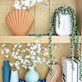 Miniatyrbillede 4 af 5: 4 stk. kunstige hængende sukkulenter Faux Burro's Tail Picks Trailing String Of Pearls Sukkulenter Falsk Greenery Blomsterarrangement