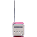 Pikkukuva 3 / 7: Retro-kannettava radio, Radio Billig Td V26 Pienet radiot Verkkovirralla ja paristokäyttöinen Minikaiutin Musiikkisoitin FM-radio Muoti Tukee TF-korttia ja U Pink